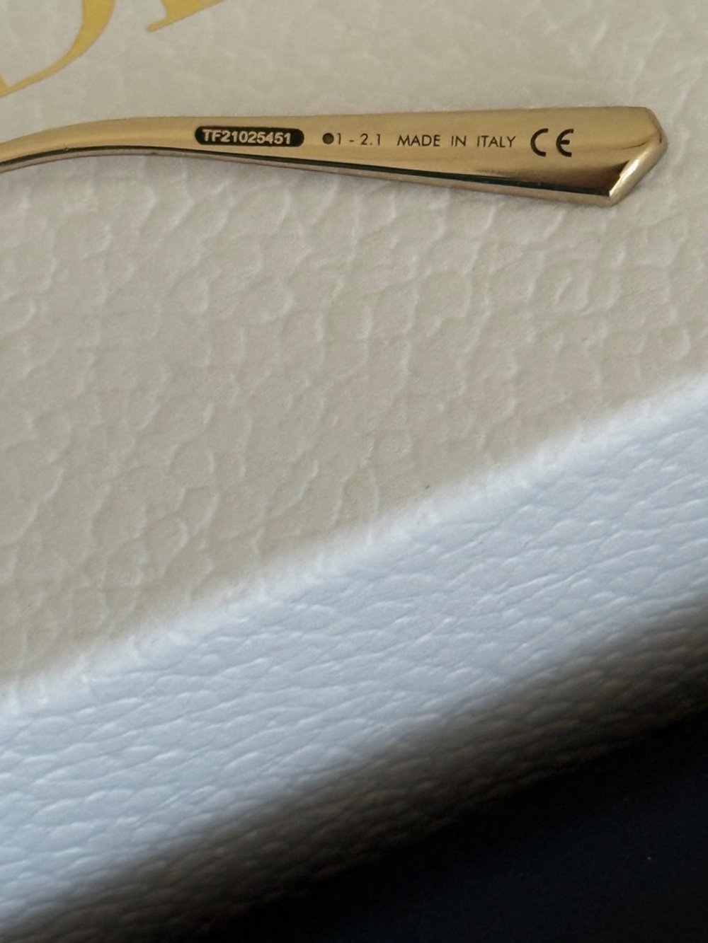 Dior Gold Frame Cat-Eye Sunglasses with Green Lenses - Picture 10 of 12